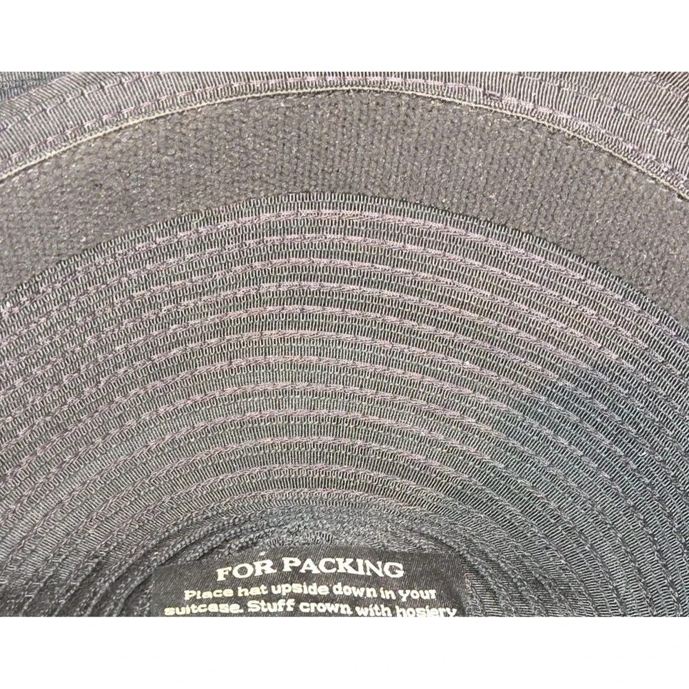 Eric Javits VTG Black Squishee Sun Hat Packable SPF 50+ Repells Water Twist Band - Picture 11 of 13